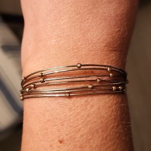 Multi Band Beaded Bracelet with Magnetic Closure